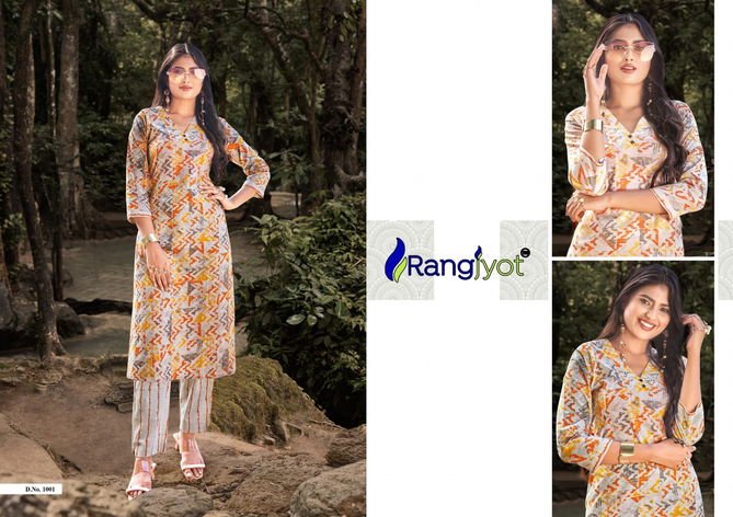 Rang Riti By Rangjyot Printed Cotton Kurti With Bottom Wholesale Market In Surat